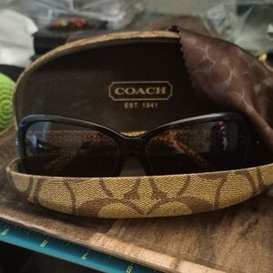 Floral Coach HC8016 CIARA Dark Tortoise prescription Glasses W/ Case & Cloth